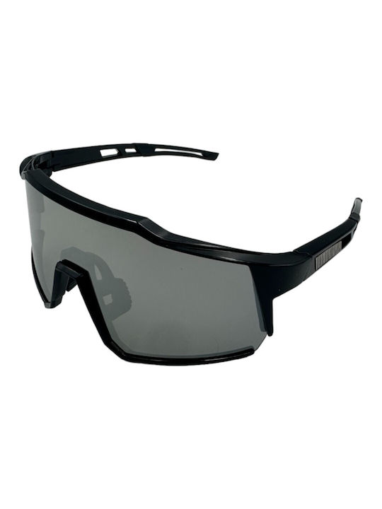 V-store Sunglasses with Black Plastic Frame and Black Lens 7400-1-01