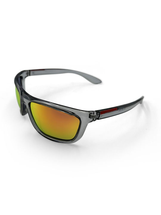 V-store Sunglasses with Gray Plastic Frame and Multicolour Polarized Mirror Lens POL20.564-02