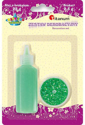 Titanum Κόλλα Glitter Πράσινη 22gr