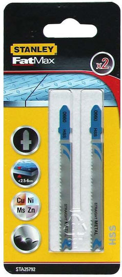 Stanley Fatmax Jig Saw Blade for Metal 92mm 2pcs STA25792