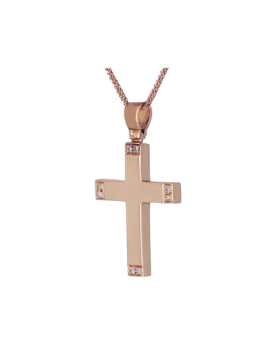 Women's Rose Gold Plated Cross