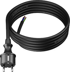 Plastrol Καλώδιο Ρεύματος με Διατομή 3x2.5mm² Μαύρο 1m W-97276