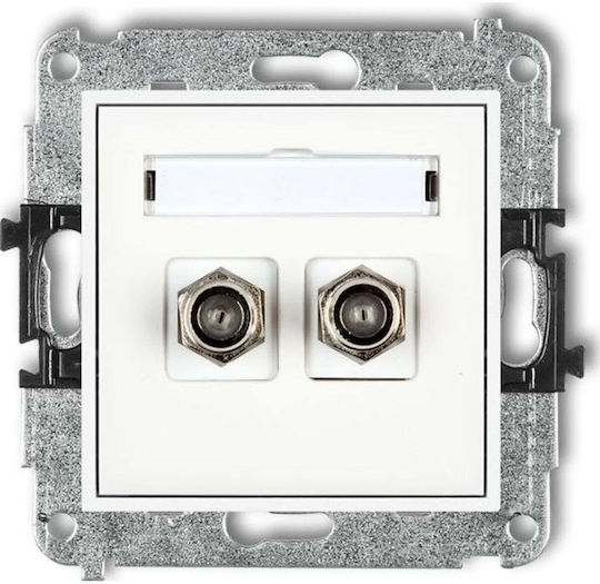 Karlik TV Antenna Socket for Satellite in White color MGF-2