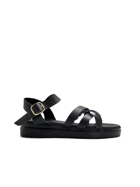 Shoelover Piele Sandale dama Pantofi cu platformă în Negru Culoare
