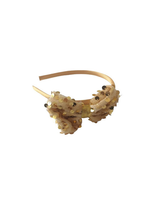 Ro-Ro Accessories Παιδική Στέκα Μαλλιών με Φιόγκο Χρυσή