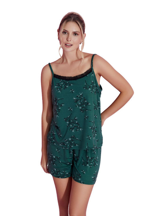 Women's Shorts Pyjamas Pijamood Delilah Viscose Dark Green