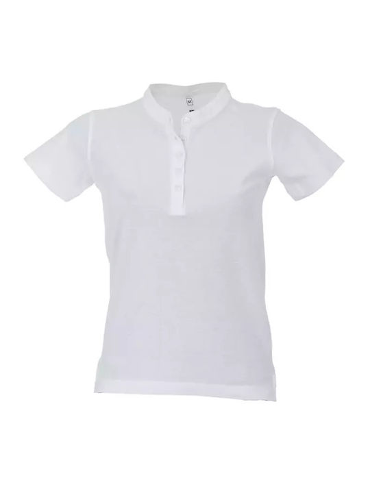 JRC Kuwait Γυναικείο Διαφημιστικό T-shirt Κοντομάνικο σε Λευκό Χρώμα