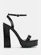 Suede Platform Sandals with Strap 4183701-black