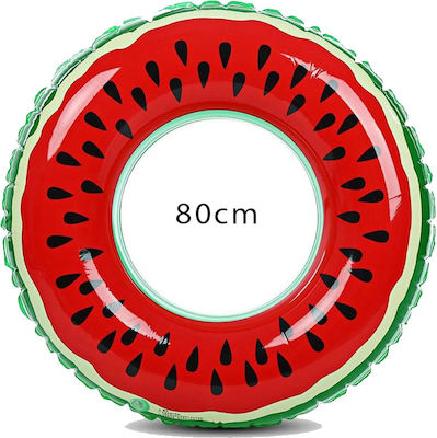 Aufblasbares Meeresschirm Poolfloß Durchmesser 80cm Wassermelonen-Design Rot