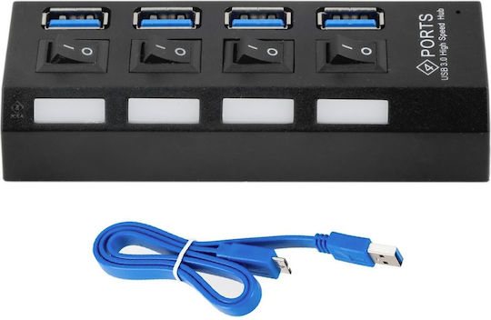 Hub 4 Θυρών USB 3.0 με σύνδεση USB-A