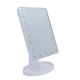 Schminkspiegel Tischplatte drehbar beleuchtet LED Parallelogramm Form Weiß 15,5x11,5x26,5cm