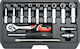 Yato Set Ratchet 1\4" 23pcs