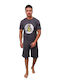 Happy Family Men's Summer Pajamas Set Gray