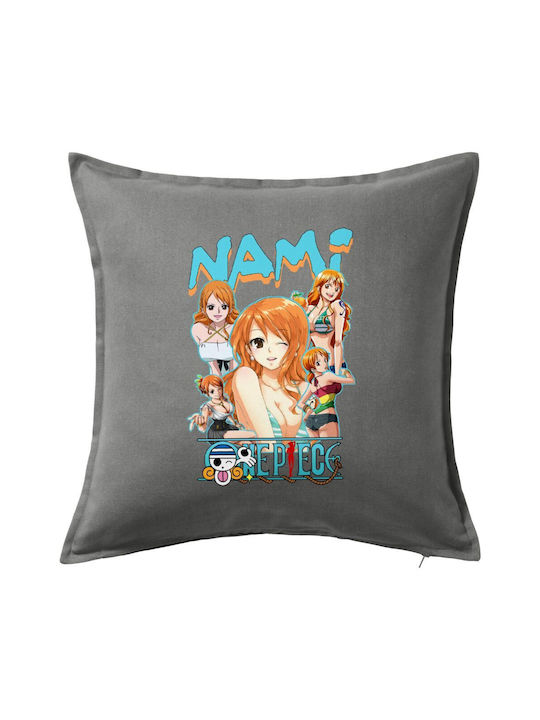 Nami One Piece Μαξιλάρι Καναπέ Γκρι 100% Βαμβάκ...