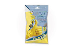 Intertan Ζεύγος Γαντιών Καθαριότητας Latex Medium Κίτρινα