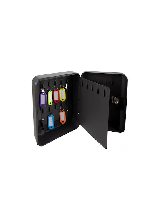 Agățătoare Chei De Perete Metalică 30 Compartimente Cu Încuietoare 20x16x7.7cm