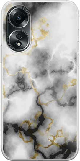 Agate Stone - Black And White Back Cover Σιλικόνης Πολύχρωμο (Oppo A78 4G)