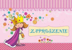 Invitation Kukartka Zz-054 Birthday Princess 5 Pcs