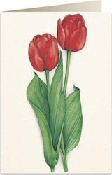 Card Tassotti B6 + Plic 7517 Lalele roșii