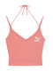 Puma Women's Athletic Crop Top Sleeveless with V Neckline Pink