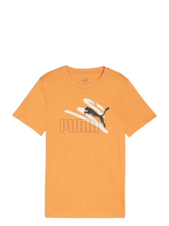 Puma Ess+ Men's Short Sleeve Blouse Orange