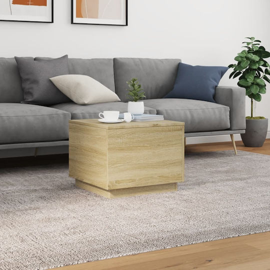 Square Side Table Wooden Sonoma Oak M50xL50xH40cm