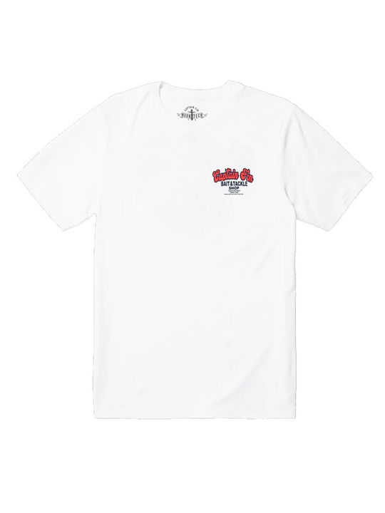 Captain Fin Men's Athletic T-shirt Short Sleeve White