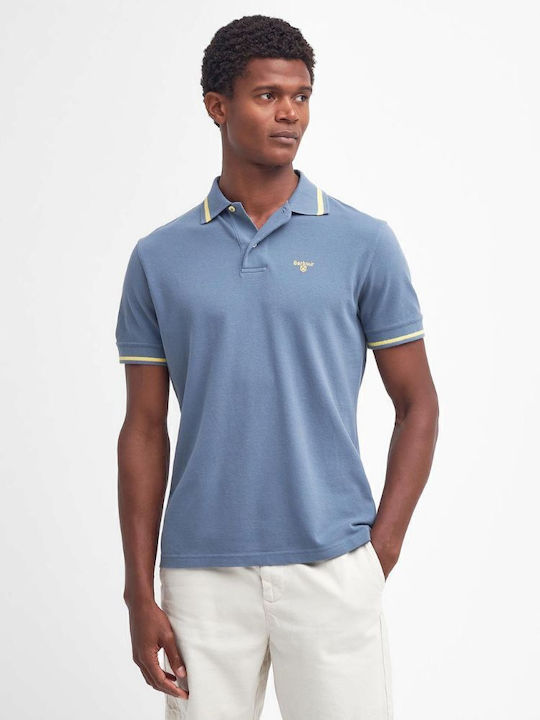 Newbridge Поло Блуза с къс ръкав Dark Chambray