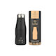 Estia Travel Flask Save the Aegean Recyclable Stainless Steel Thermos Bottle BPA Free 350ml Midnight Black