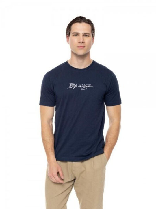 Biston Ανδρικό T-shirt Κοντομάνικο Navy Μπλε