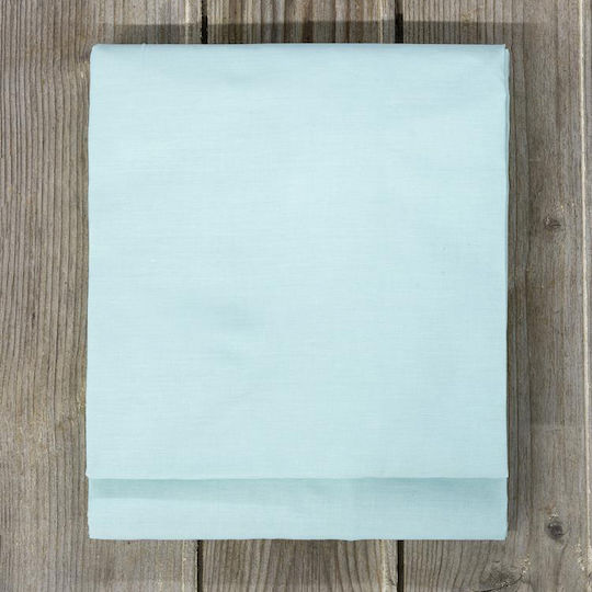Nima Bettlaken King Size mit Gummiband 185x205+35cm. Unicolors Light Aqua