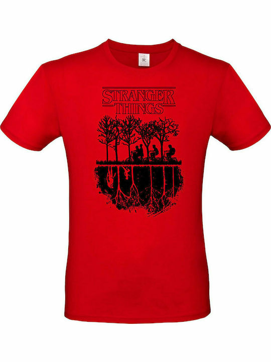 Red T-shirt Unisex Pegasus Stranger Things Upside Down