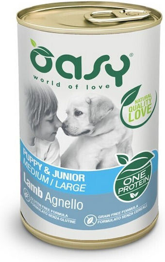 Oasy Hrană Umedă pentru Pui în Conservă cu Miel 400gr