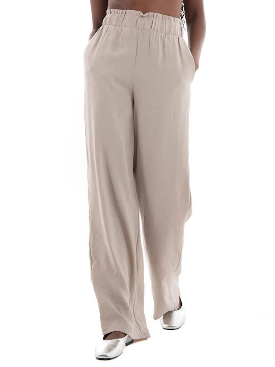 Vero Moda Women's Fabric Trousers Gray