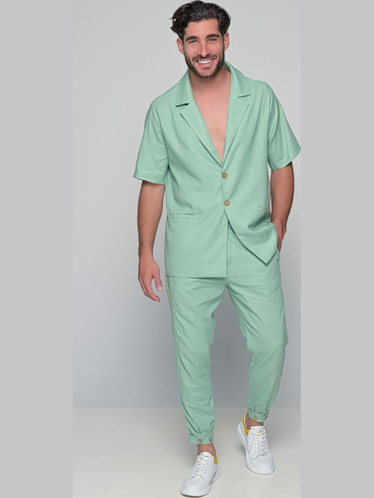 Set de Pantaloni și Cămașă Caviar Ben Tailor Mint