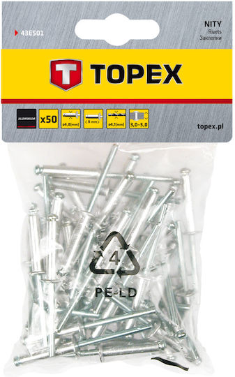 Topex Aluminum Rivet 4.8/8mm 50pcs