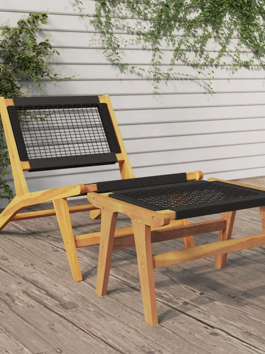 Outdoor Chair Wooden Coffee 60x135x65cm