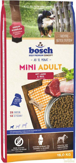 Bosch Petfood Concepts 15kg Dry Food for Adult Small Breed Dogs with Rice and Lamb