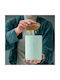 Zeller Vase General Use with Airtight Lid Ceramic Green 720ml