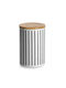 Zeller Vase General Use with Lid Metallic Black 1000ml