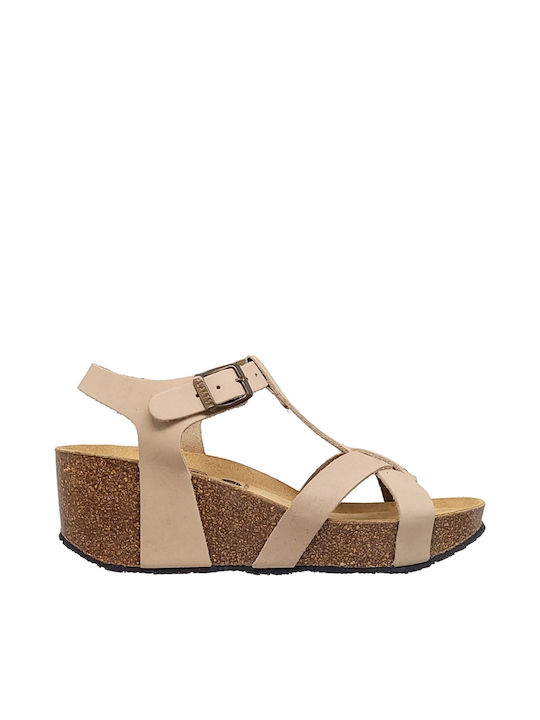 Plakton Leather Platforms 873015 Beige