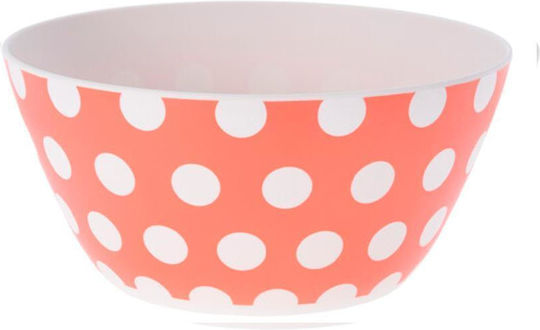 Koopman Serving Bowl Round made of Melamine Red with Diameter 25.5cm