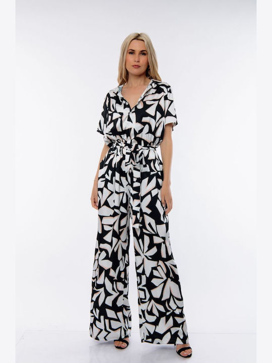 Black Printed Jumpsuit