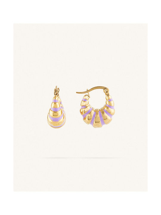 StanStefan Earrings Hoops made of Steel Gold Plated