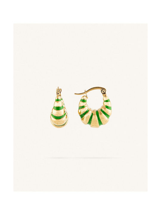 StanStefan Earrings Hoops made of Steel Gold Plated