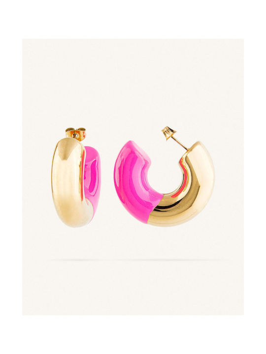 StanStefan Earrings Hoops made of Steel Gold Plated