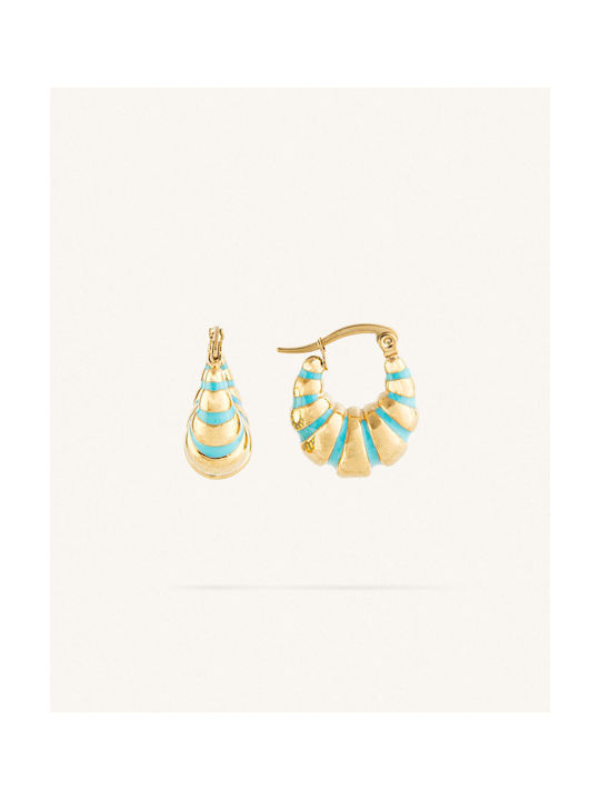 StanStefan Earrings Hoops made of Steel Gold Plated