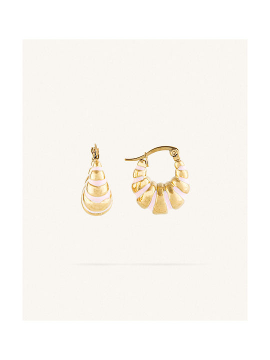 StanStefan Earrings Hoops made of Steel Gold Plated