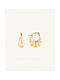 StanStefan Earrings Hoops made of Steel Gold Plated