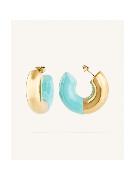 StanStefan Earrings Hoops made of Steel Gold Plated